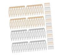 Beaupretty 20 pezzi Pettini Laterali Metallo per Accessori Sposa e Te Kit Creativo per Realizzare Fermagli Personalizzati Denti Resistenti per Acconciature French Twist e Chignon Eleganti