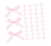 Beaupretty 200 Pezzi Fiocchi Raso Rosa per Decorazioni Fai Te Fiocchi Preconfezionati in Poliestere Resistente Accessori per Fermagli e Decorazioni Borse per Matrimoni e Regali