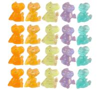 Beaupretty 20pezzi Dinosauri in Resina Decorazione Che Si Al Buio Di Per Giardino o Auto Piccolo e Resistente Per Micro Paesaggi e Decorazioni Esterne
