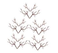 Beaupretty 20pezzi Forniture per Pupazzi di Steli di Piante Decorative Puntello per Mano in Plastica Rami Secchi in Plastica Rami Secchi Finti Mani di Pupazzo di Corna Artificiali Essiccati