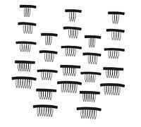 Beaupretty 25pezzi Clip Per Parrucche Metalliche Accessori Per Retine Parrucche Con Denti in Denti Nero Facile Da Installare e Durevole Per Acconciature e Uso Quotidiano