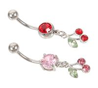 Beaupretty 2pezzi Anello Per Il Girovita in Acciaio Inossidabile Forma Di Frutto Gioielli Per Piercing Donna Pendente Per Il Girovita Regalo Per La Stagione Calda e Festa Della Mamma
