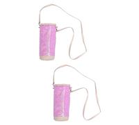 Beaupretty 2pezzi Borsa Pouch Multifunzione Con Paillettes Porta Penne e Bottiglia Rosa e Argento Per Studenti e Ufficio Design Creativo e Spaziosa Per Organizzazione e Trasporto Facile