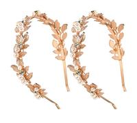 Beaupretty 2pezzi Cerchietto Sposa Foglie Barocche Corona Nuziale Resistente Copricapo da Sposa Elegante Fascia per Capelli per Matrimonio e Feste