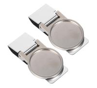 Beaupretty 2pezzi Clip Banconote in Acciaio Inossidabile Portatile Clip Fissa Soldi Uomo Multi-funzione Leggera e Compatta Ferma Soldi Per Contanti e Documenti Outdoor