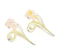 Beaupretty 2pezzi Clip Per Forma Di Fiore Di Loto Grandi Artigli Per Accessori Femminili Per Acconciature Di Lunghe Chiome