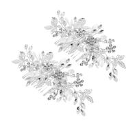 Beaupretty 2pezzi Coroncina Sposa Con Strass Accessorio Elegante Per Cerimonie Nuziali Pettinini Decorativi Per Sposa Combinazione Brillante Di e Comfort