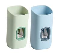 Beaupretty 2pezzi Dispenser per Dentifricio Parete Non Forabile Spremi Dentifricio in Apertura Elastica Pratico Estrusore Facile e Veloce da Usare