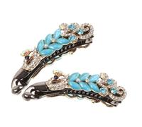 Beaupretty 2pezzi Eleganti Fermagli Per Banana Con Strass Clip Per Coda Di Cavallo Per Donne Accessori Chic Per Spessi e Sottili