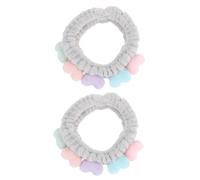 Beaupretty 2pezzi Fasce per Trucco Elastiche Forma di Cuore Fascia per Capelli da Spa per Lavaggio del Viso e Jogging per Tenere i Capelli Lontani dal Viso Durante Applicazione del Trucco