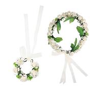 Beaupretty 2pezzi Fascia Per Fiori Finti e Floreale Per Donne Accessorio Per Foto Di Compleanno Per Bambine Design Fiori Sicuro Per Allergie