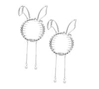 Beaupretty 2pezzi Fermagli Per Di Orecchie Coniglio Accessori Per Per Bambine Per Chignon Code Di Cavallo Copricapo Per Bambine Indossare Tutti i Giorni Feste e Spettacoli