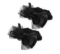 Beaupretty 2pezzi Fermaglio Per Con Fiocco Copertura Per Chignon Raso Accessori Eleganti Per Professioniste e Donne Per Hostess e Personale Di Banca