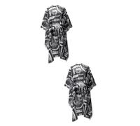 Beaupretty 2pezzi Mantellina Da Parrucchiere e Antistatica Per Tagli e Colorazioni Per Adulti e Nero