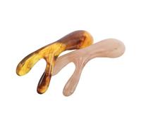 Beaupretty 2pezzi Massaggiatore per Naso Strumento di Massaggio Manuale Raschietto per Viso Design Doppia Forcella per Alleviare Affaticamento della Testa