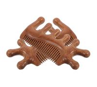 Beaupretty 2pezzi Pettine Massaggiante in Legno di Sandalo Pettine per Massaggio del Capelluto Strumento per Massaggio del Viso e Corpo Raschiante per Capelli Sani degli Occhi