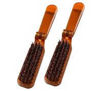 Beaupretty 2pezzi Pettine Spazzola Da Viaggio Ergonomica Per Lisci e Ricci Design Compatto e Resistente Accessorio Pratico Per Uomini e Donne