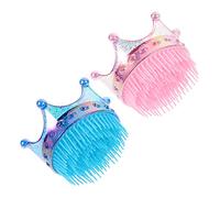 Beaupretty 2pezzi Spazzola Per Capelli Corona Per Bambine Pettine Portatile Corona Glitterata Regalo Di Compleanno Per Ragazze Setole Flessibili Che Districano Facilmente i Nodi