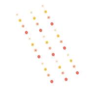 Beaupretty 3 Bandierine Compleanno con Fiori Margherita Rosso Giallo Decorazioni Sospese per Finestre e Addobbi per Party Hippie Retro