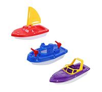 Beaupretty 3 Giocattoli Plastica per Barche Vela Motoscafo e Cannoniera Giocattoli da Spiaggia e Sabbia per Bagnetto e Giochi Estivi Al Mare