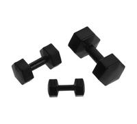 Beaupretty 3 Miniature Manubri Neri per Scene Dollhouse Accessori Fitness Realistici e Resistenti per Decorazioni
