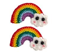 Beaupretty 3 Paia Forcina arcobaleno fermagli per acconciature forcina di fiori forcina per hair clip hair pin hair bow molletta copricapo lavorato a maglia forcine per bambini lega