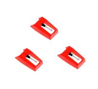 Beaupretty 3 pezzi Aghi di Ricambio per Giradischi Aghi per Puntina Fonografo Rossi Durevoli e Facili da Installare per Sostituzione e Backup di Puntine Giradischi Vinile