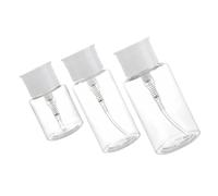 Beaupretty 3 pezzi Bottiglie da Viaggio Trasparenti Dispenser Liquidi Portatile Ricaricabile Bottiglie per Cosmetici e Saponi con Bocca Ampia e Design Antiperdita