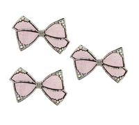 Beaupretty 3 Pezzi fiocco a forcina Nozze piccolo decorativo reti accessorio fermaglio per in cristallo applique fermaglio per con strass lega rosso