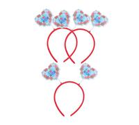 Beaupretty 3 Pezzi I Love Mom Cerchietto Per Fiore Cuore Testa Boppers Set Accessori Per Foto Prop Per Decorazioni Per La Festa Della