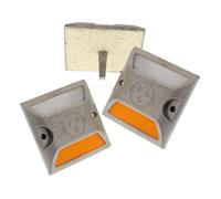 Beaupretty 3 pezzi Segnalatori Riflettenti da Esterno in Alluminio per Strade e Giardini Indicatori Stradali Resistenti alla Pioggia e Pressione Marker Riflettenti per Percorsi Notturni e