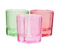 Beaupretty 3 Pezzi tazza di colore forniture per saloni di bellezza piatto dapping per le unghie occhiali per unghie di riso coppetta per togliere lo smalto Bicchiere