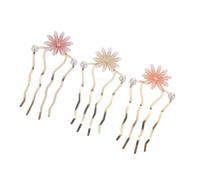 Beaupretty 3 Pezzi U-shape Bridal Hairpin Vintage Metal Flower Hair Sticks Chinese Style Updo Accessories For Women Traditional Hanfu Hairstyles