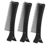 Beaupretty 3 Pz molletta accessori per parrucchieri rulli fermagli per professionali fermaglio a pettine piega hair clip hair pin forcine da salone pinze per acconciature AbS Black