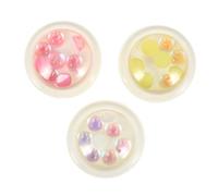 Beaupretty 3 Scatole Accessori per unghie mancia Titolare adesivo display decorazioni unghie fake nails glitter per unghie ornamenti per unghie finte ornamenti per manicure plastica
