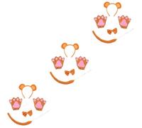 Beaupretty 3 Set Fascia Per Orecchie Di Scimmia Costume Da Scimmia Animale Fascia Per Orecchie Da Orso Scimmia Vestita Fascia Per Scimmia Coda Di Costume Da Scimmia Plastica Marrone
