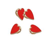 Beaupretty 3 Set Spilla D'amore Spilla A Cuore Di San Gioielli Spilla Di San Guidato Spilla Amante Smalto Signora Cartone Animato Cuori Falso È Rosso Lega 4 Pezzi*3