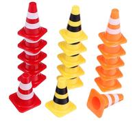 Beaupretty 30pezzi Coni Stradali Mini Coni Stradali per Ragazzo Giocattoli Educativi Materiali Plastici Sicuri Colori Vivaci Modelli Realistici Supporti Didattici