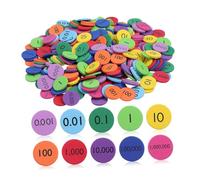 Beaupretty 320 Dischi del Posizionale Colorati in Eva per Ragazzo Giochi Didattici per L'apprendimento della Matematica Cognizione dei Numeri Materiale Sicuro e Superficie Liscia