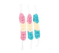 Beaupretty 3pezzi Asciugamani Per Scrub Alla Schiena Asciugamani Per Doccia e Bagno Fiori Da Bagno Striscia Elastica Morbido e Delicato Forte Potere Pulente Pulisce Pori e Impurità Elimina Ec