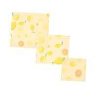 Beaupretty 3pezzi Cera d Api Pellicola Per Alimenti Biodegradabile Di Organico Imbottito Copertura Per Ciotole Sostenibile Lavabile e Riutilizzabile Alternativa Naturale