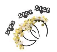 Beaupretty 3pezzi Cerchietto Dorato Per Confezione Per Capodanno Decorato Con Numeri Luminosi Accessorio Per Donne Per Eventi Speciali e Servizi Fotografici