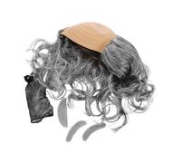 Beaupretty 3pezzi Parrucca Per Testa Calva Con Sopracciglia e Barba Set Di Costumi Per Halloween e Feste Tema Accessori Per Costumi Da Uomo Anziano Facile Da Indossare e Comodo