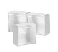 Beaupretty 3pezzi Porta Cotton Fioc Da Parete Contenitore Per Dischetti Di Cotone Organizer Da Bagno Robusto e Spazio-salvatore Per Piccoli Oggetti Di Trucco