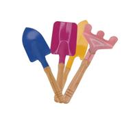 Beaupretty 4 Ferro per Strumenti da Giardino e Giochi da Spiaggia Palette Leggere con Legno Colori Vivaci per Sabbiera e Attività Allaperto Colore Casuale Colore Casuale
