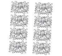 Beaupretty 4 Paia fibbia di strass decorazione nozze decorazioni per scarpe adornare fermagli per scarpe da sposa clip della fibbia della scarpa accessorio per scarpe strass di Argento