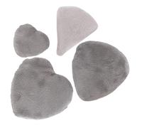 Beaupretty 4 Pezzi Di Spugna Per Il Trucco A Forma Di Cuore in Cotone Per Applicazione Sul Viso Grigia