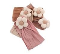 Beaupretty 4 Pezzi Fasce Capelli Bambina con Fiori Elastiche Morbide Fascia Testa Neonata con Fronde Fatte Mano Accessori Confortevoli e Resistenti al Colore per Ragazzo Ragazza Bambine