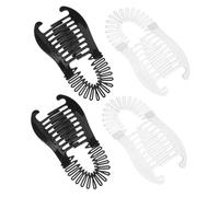 Beaupretty 4 Pezzi Fermagli Banana Interbloccati Accessori per per Donne e Ragazze Clip per Cavallo Design Creativo e Sicuro per Occasione