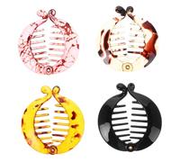 Beaupretty 4 Pezzi Fermagli Banana per Clip Marrone Scuro Accessori per Resistenti e Leggeri per Code Alte e